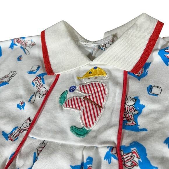 Baseball Vintage 90’s AOP Graphic Baby Boy Romper - Picture 4 of 5